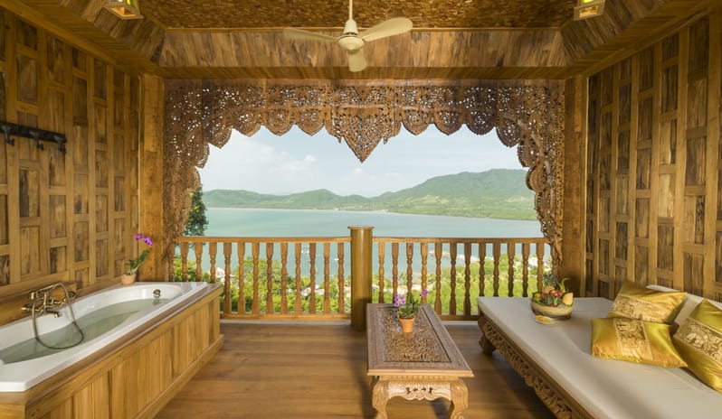 Santhiya Koh Yao - Supreme Deluxe view from the bathtub